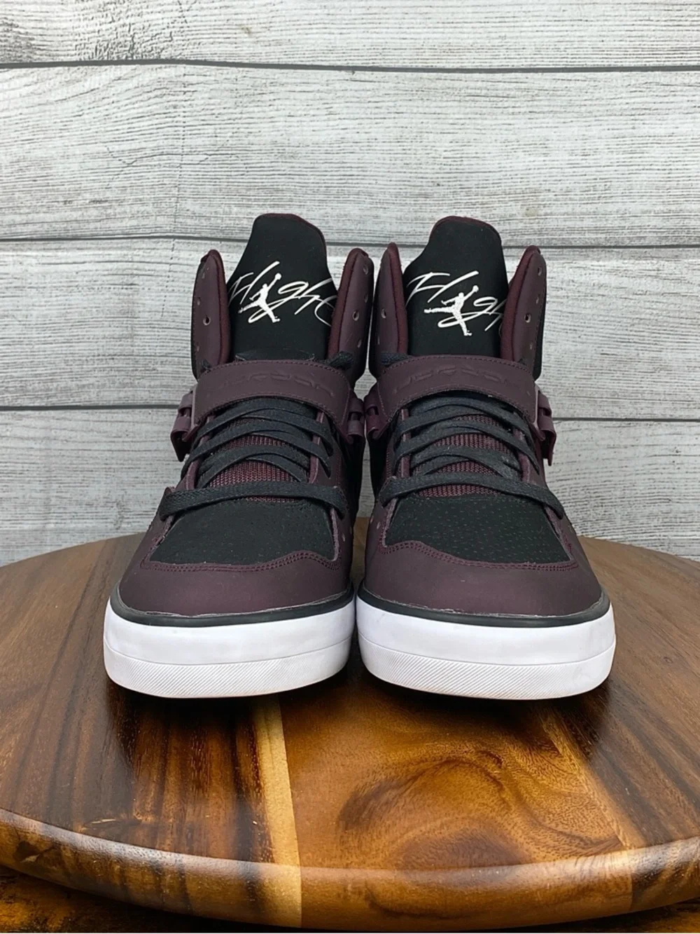 Jordan Flight 45 V Deep Burgundy Black High Top Shoes 683366-609 Men’s Size 12
